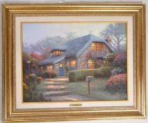 THOMAS KINKADE (1958 - 2012) - 2002 LIMITED EDITION LILAC COTTAGE PRINT