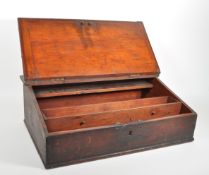 19TH CENTURY MAHOGANY WRITING SLOPE BOX