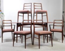 DALESCRAFT - RETRO MID CENTURY TEAK DINING TABLE WITH SIX CHAIRS