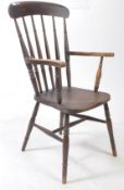 VICTORIAN 19TH CENTURY BEECH & ELM WOOD WINDSOR ARMCHAIR