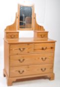 VICTORIAN ASK / OAK DRESSING TABLE CHEST OF DRAWERS