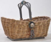 MAITLAND SMITH - VINTAGE HANDMADE WOVEN LOG BASKET