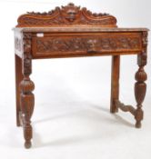 19TH CENTURY OAK CAROLEAN REVIVAL SIDE / HALL TABLE