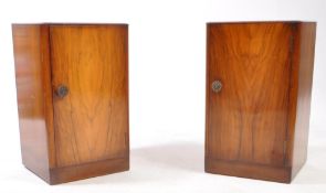 TWO 1940S OAK VENEER BEDSIDE CABINETS