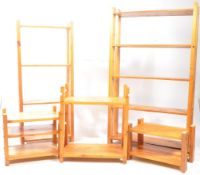 LATE 20TH CENTURY PINE WOOD SECTIONAL / MODULAR SHELVING