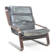 DANISH MODERN DESIGN - MID CENTURY LEATHER LOUNGE CHAIR