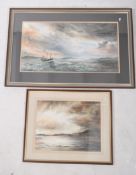 PHOEBE BARROW (B.1930) - TWO 1980S WATERCOLOUR LANDSCAPE PAINTINGS