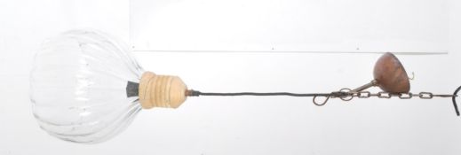 HABITAT - VINTAGE 20TH CENTURY GLASS CEILING LIGHT