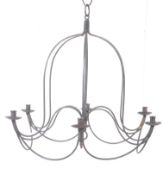 19TH CENTURY VICTORIAN IRON CAST CHANDELIER