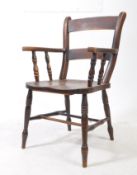 VICTORIAN 19TH CENTURY OXFORD WINDSOR ARMCHAIR