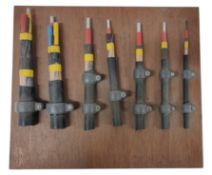 VINTAGE EDUCATIONAL DISPLAY OF CABLE TYPES