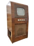 VINTAGE MID CENTURY TELEVISION IN WOODEN STANDING CASE