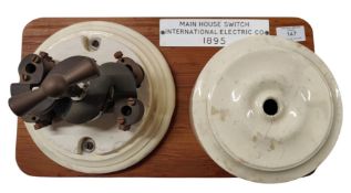 ORIGINAL SWITCH FROM THE MAIN HOUSE AT INTERNATIONAL ELECTRIC CO 1895
