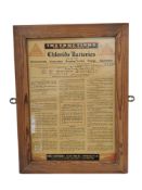 VINTAGE CHLORIDE BATTERIES INSTRUCTIONS FRAMED POSTER