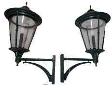 PAIR OF LARGE 20TH CENTURY EXTERIOR BRACKET LIGHTS