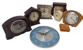 COLLECTION OF ART DECO & MID CENTURY ELECTRIC CLOCKS