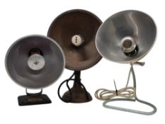 HEAT LAMPS - COLLECTION OF THREE ASSORTED AGE HEAT LAMPS