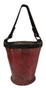 19TH CENTURY PAINTED RED FIRE BUCKET