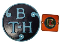 METAL PLAQUES - TWO ENGINEERING RELATED PLAQUES