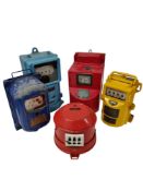 COLLECTION OF X6 EARLY 20TH CENTURY COLOURED ELECTRICAL SUPPLY METERS