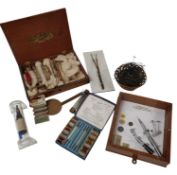 COLLECTION OF VINTAGE ELECTRICAL RELATED DISPLAY ITEMS APPARATUS