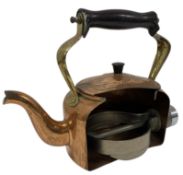 EARLY 1920S COPPER & BRASS CUT-AWAY ELECTRIC KETTLE