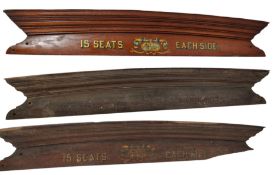 BOURNEMOUTH TRAMS - THREE TRAM CAR WOODEN PANELS