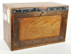 20TH CENTURY WOODEN APPRENTICE PIECE TOOL BOX WITH LOCK AND KEY