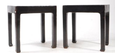 PAIR OF CHINESE 20TH CENTURY LACQUERED SIDE TABLES