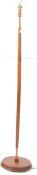 BRITISH MODERN DESIGN - RETRO TEAK & BRASS FLOOR STANDING LAMP
