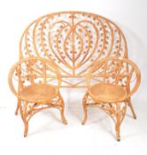 EARLY 20TH CENTURY BAMBOO & RATTAN ORANGERY CHAIRS