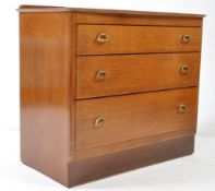 MID CENTURY TEAK VENEER CHEST OF DRAWERS