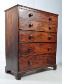 19TH CENTURY MAHOGANY LARGE CHEST OF DRAWERS