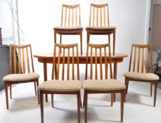 G PLAN - LATE 20TH CENTURY TEAK TABLE W/ SIX CHAIRS