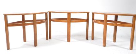 NATHAN FURNITURE- THREE MID CENTURY TEAK SIDE TABLES