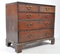 GEORGE III 18TH CENTURY SOLID OAK CHEST OF DRAWERS