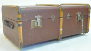 VINTAGE 20TH CENTURY RAILWAY TRAVEL STEAMER TRUNK