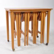 POUL HUNDEVAD, DENMARK - MID CENTURY TEAK QUARTETTO NEST OF TABLES