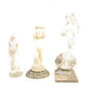 COLLECTION OF VINTAGE 20TH CENTURY STONE GARDEN STATUES