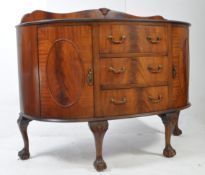 EARLY 20TH CENTURY MAHOGANY BOW FRONT DEMI LUNE CABINET / SIDEBOARD