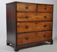 GEORGE III 19TH CENTURY WALNUT CHEST OF DRAWERS