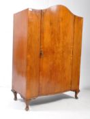 ART DECO BURR WALNUT BACHELORS WARDROBE