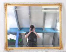 VINTAGE 20TH CENTRUY OVERMANTEL GILT WALL RECTANGULAR MIRROR