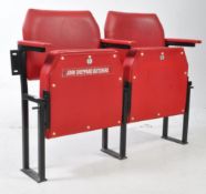 BRISTOL CITY - A PAIR OF FOOTBALL STADIUM FOLDING STAND SEATS