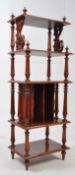 VICTORIAN REVIVAL AESTHETIC MOVEMENT STYLE MAHOGANY WHATNOT
