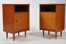 BRITISH MODERN DESIGN - PAIR OF MID CENTURY BEDSIDE CABINETS