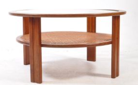 G-PLAN - VINTAGE 1960S TEA & RATTAN COFFEE TABLE