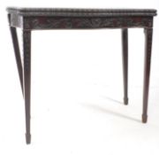 19TH CENTURY EBONISED ADAMS REVIVAL GAMES / CARD TABLE