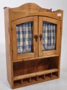 20TH CENTURY WOODEN PINE WALL HANGING KITCHEN CABINET