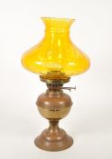 VICTORIAN BRASS OIL LAMP